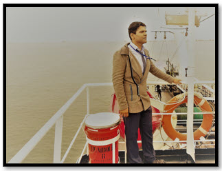 Professor Dr Saim Memon in B.I.C Humboldt Peruvian Antarctic Vessel, Peru