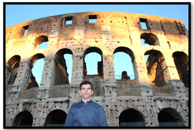 Professor Dr Saim Memon in Colosseum Rome Italy Education University European Union Research Projects