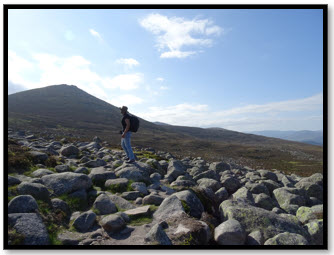 Saim Memon in Lochnagar Scotland UK Mountain Hiking Leadership Hard work
