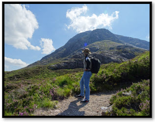Professor Dr Saim Memon at Glencoe Scotland Mountain Hiking Traveller