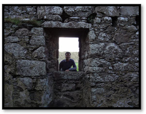 Saim Memon in Dunnottar Castle, Aberdeenshire, Scotland UK British Scientist