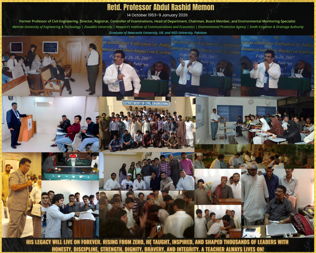 Legacy of My Father and My Lifelong Teacher Retd. Prof Abdul Rashid Memon