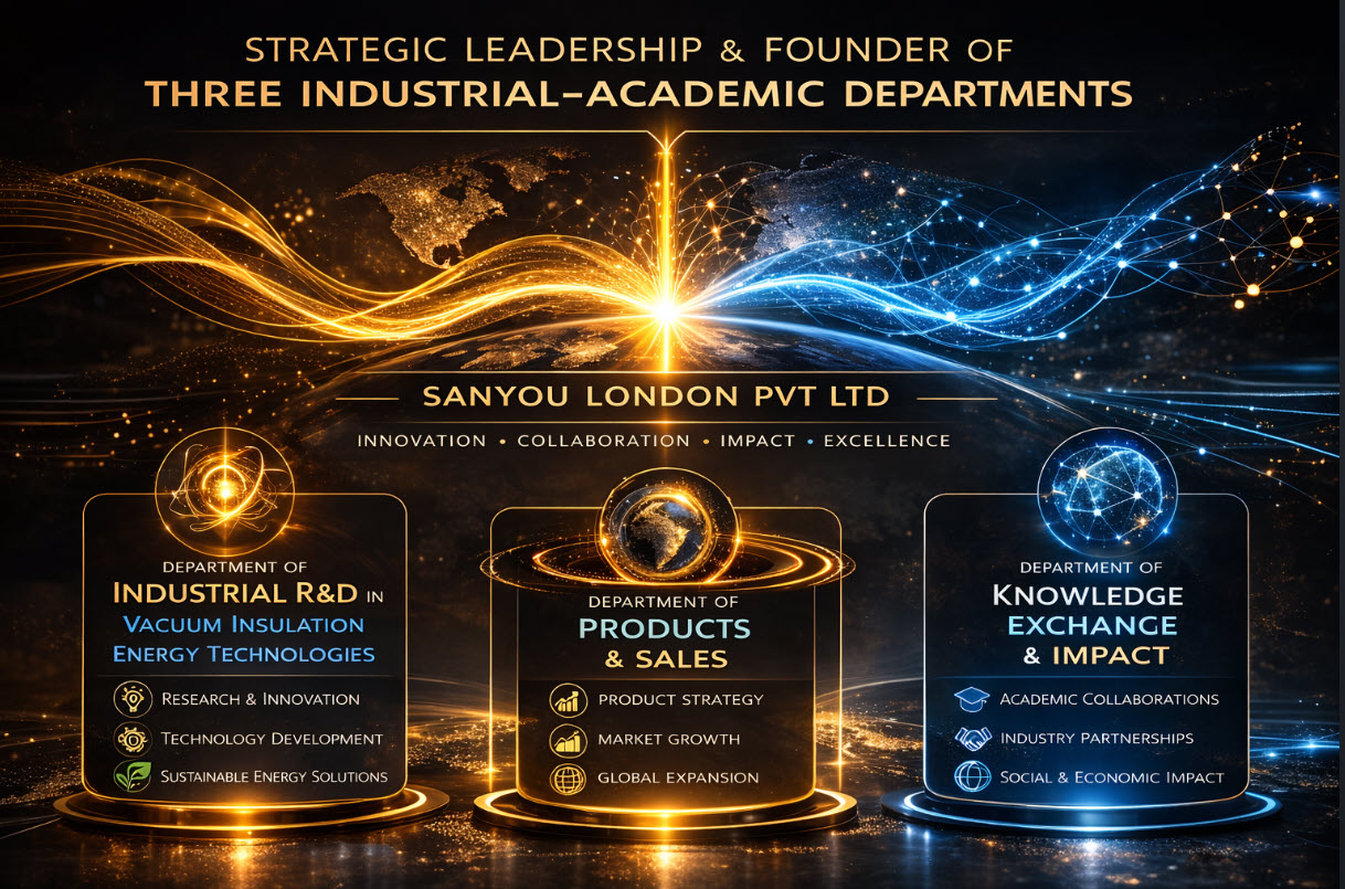 Strategic Leadership Founder of Three Departments Sanyou London by Professor Saim Memon