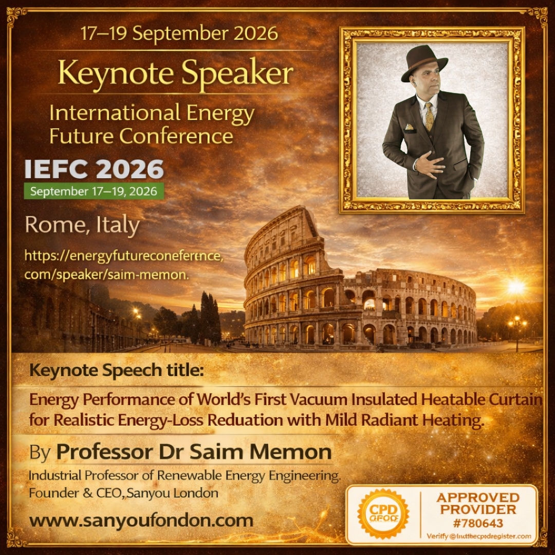 Keynote Speaker by Sanyou London in Rome Italy IEFC 2026 Saim Memon