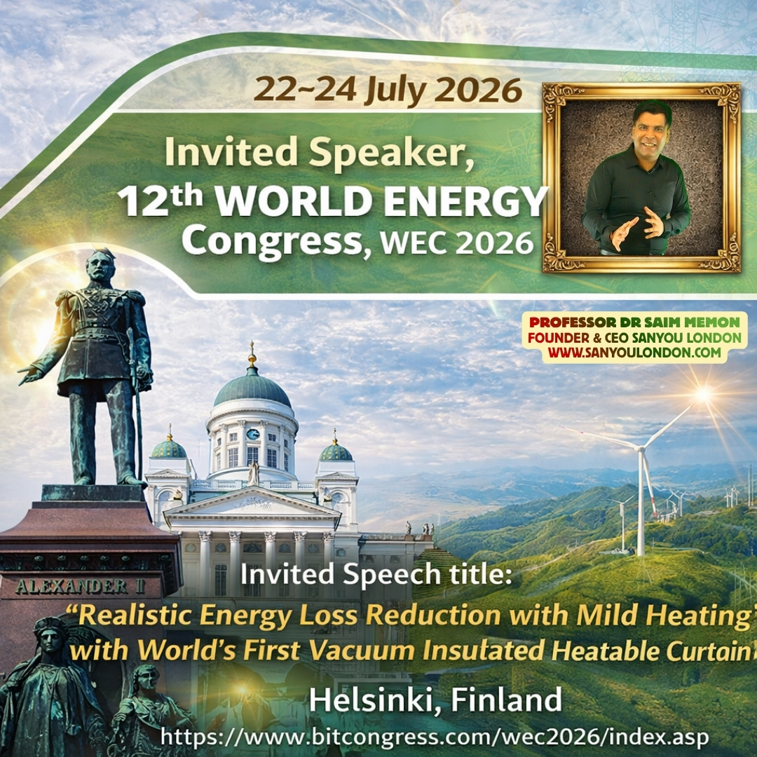 Invited Speaker Helsinki Finland Mild Heating Curtain, WEC 2026 Saim Memon