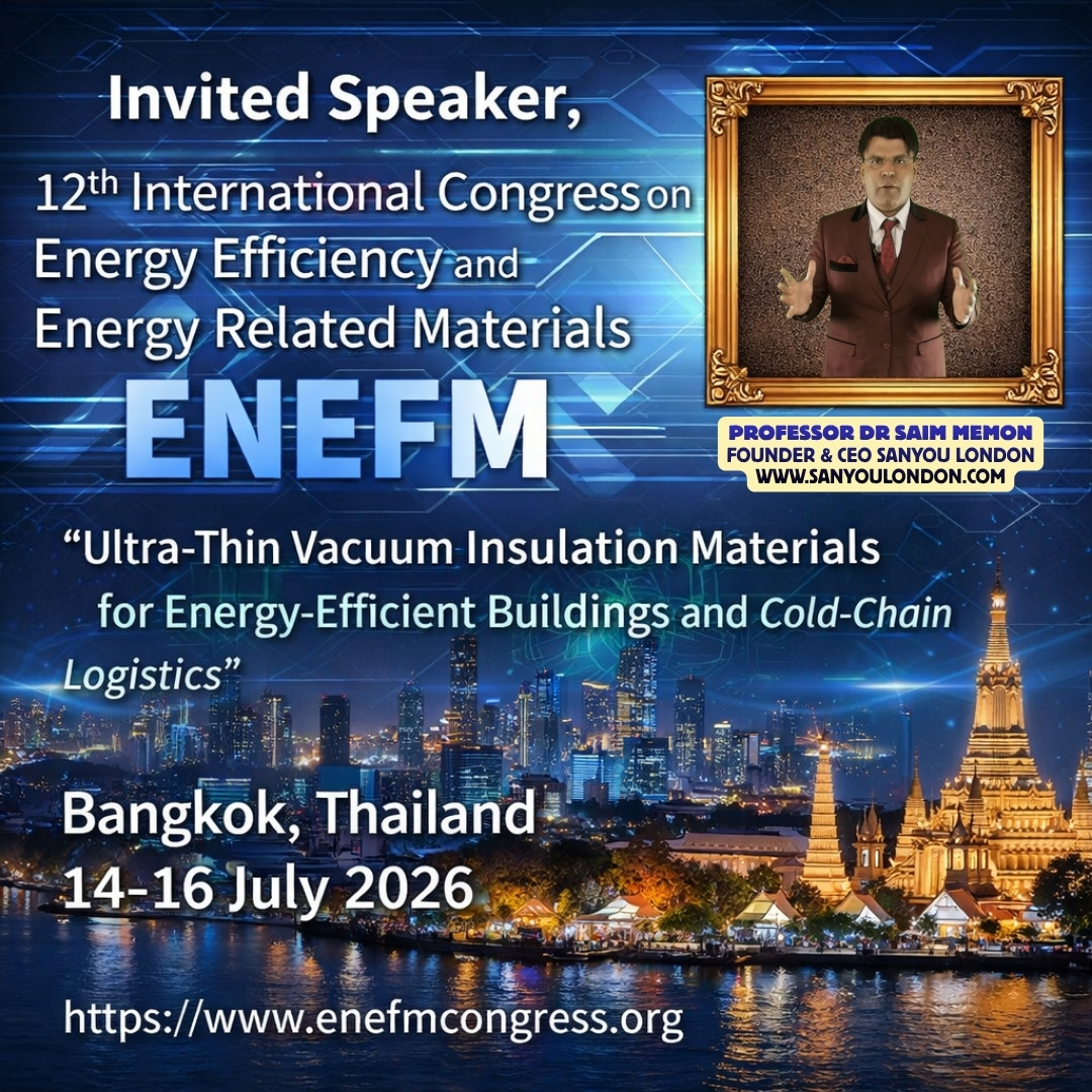 Invited Speaker Bangkok, Thailand on Vacuum Insulation Materials, ENEFM 2026 Saim Memon