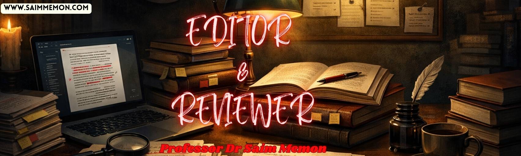 Editor and Reviewer Roles of Professor Dr Saim Memon